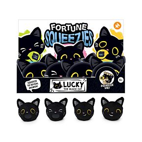 Queasy Squeezies Magic Fortune Teller Lucky the Black Cat Plush Squeezy Toy