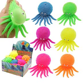 Squeezy Light Up Puff Pet Fidget Toy - Octopus