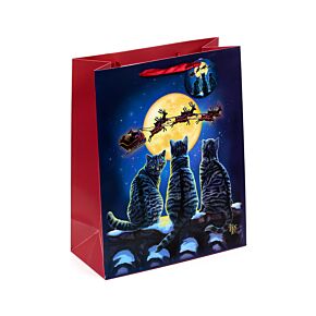 Christmas Gift Bag Large - Lisa Parker Christmas Cats