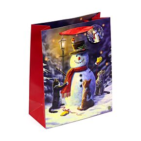 Christmas Gift Bag Large - Lisa Parker Little Helpers Christmas Cats
