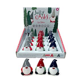Lip Balm in Shaped Holder - Christmas Jolly Gonk