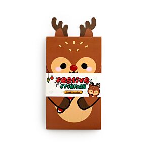 Flip Open Shaped Memo Pad - Christmas Festive Friends Rudolf 