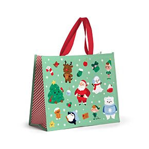 Durable Reusable Shopping Bag - Christmas Jingle Bunch