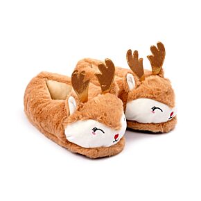 Plush Slippers - Jingle Bunch Christmas Reindeer