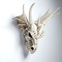 Dragon Skull Decoration with Metallic Detail