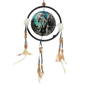 Dreamcatcher (Small) - Lisa Parker Guidance Wolf Dreamcatcher (Small) - Lisa Parker Guidance Wolf