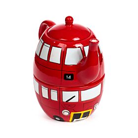 Fun Novelty Routemaster Red Bus Teapot and Cup Set for 1 Fun Novelty Routemaster Red Bus Teapot and Cup Set for 1