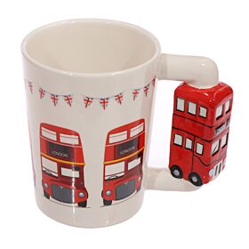 Shaped Handle Ceramic Mug - London Icons Red Routemaster Bus Shaped Handle Ceramic Mug - London Icons Red Routemaster Bus