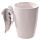 Shaped Handle Ceramic Mug - Silver Angel Wings