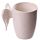 Shaped Handle Ceramic Mug - White Angel Wings