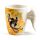 Shaped Handle Ceramic Mug - Angel Wings