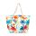 Beach Bag & Pouch Set - Multi Coloured Palm Trees