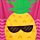 Microfibre Beach Towel - Good Vibes Pineapple