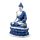 Decorative White & Blue Thai Buddha - Lotus