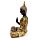 Decorative Black & Orange Gold Thai Buddha - Meditation