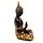 Decorative Black & Orange Gold Thai Buddha - Meditation