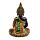 Decorative Black & Orange Gold Thai Buddha - Contemplation