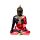 Decorative Thai Buddha Figurine - Red, Black & Gold Meditation