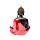 Decorative Thai Buddha Figurine - Red, Black & Gold Meditation