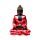Decorative Thai Buddha Figurine - Red, Black & Gold Contemplation