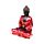 Decorative Thai Buddha Figurine - Red, Black & Gold Contemplation