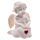 Cute Seated Love Cherub with Red Heart Gem