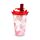Shatterproof Double Walled Cup with Lid and Straw - Amore Hearts