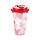 Shatterproof Double Walled Cup with Lid and Straw - Amore Hearts