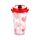 Shatterproof Double Walled Cup with Lid and Straw - Amore Hearts