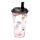 Shatterproof Double Walled Cup with Lid and Straw - Pusheen the Cat Sushi Club