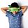 Relaxeazzz Travel Pillow & Eye Mask - Green Monstarz Monster