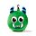 Relaxeazzz Travel Pillow & Eye Mask - Green Monstarz Monster