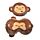 Relaxeazzz Travel Pillow & Eye Mask - Adoramals Jeremy the Monkey