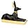 Decorative Gold and Black Egyptian Anubis Jackal Figurine