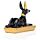 Gold and Black Egyptian Anubis Jackal Figurine