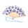 Folding Hand Fan - Evil Eye