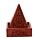Pyramid Sheesham Wood Incense Cone Box with Fretwork