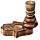 Carved Mango Wood Backflow Incense Burner - Hamsa