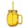 Glass Drinking Jar with Lid & Straw - Foodiemals Pineapple