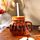 Glass Drinking Jar with Lid & Straw - Pumpkin