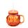 Glass Drinking Jar with Lid & Straw - Pumpkin