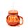Glass Drinking Jar with Lid & Straw - Pumpkin