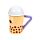 Ceramic Lidded Mug - Boba the Bubble Tea Foodiemals
