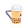 Ceramic Lidded Mug - Boba the Bubble Tea Foodiemals