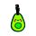 PVC Luggage Tag Set of 2 - Foodiemals Avocado