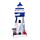 3D Printed Souvenir Seaside Magnet - Blue Nautical Lighthouse