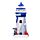 3D Printed Souvenir Seaside Magnet - Blue Nautical Lighthouse