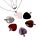Gemstone Pendant - 6 Interchangeable Heart Shaped Pendants