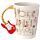 Shaped Handle Ceramic Mug - Guitar with Sheet Music Decal
