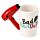 Shaped Handle Ceramic Mug - Hair Drier with Slogan